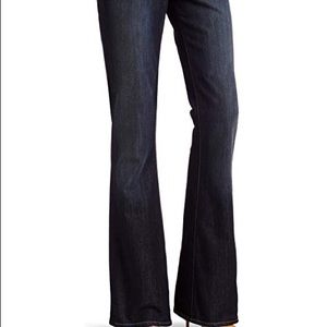 Dark denim Paige Hidden Hills petite jeans.